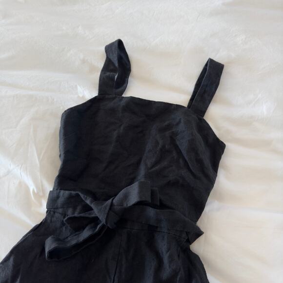 & Other Stories Black Linen Romper Size XS - Picture 2 of 6